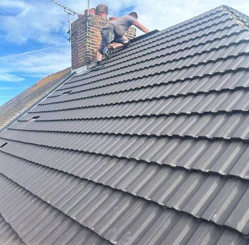 Necton Roofing Services 11 This is a photo of a new roof being installed in Necton. Installation carried out by Necton Roofing Services