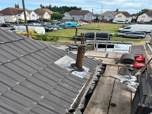 Necton Roofing Services 18 This is a photo of a roof installation being carried out in Necton. Installation carried out by Necton Roofing Services